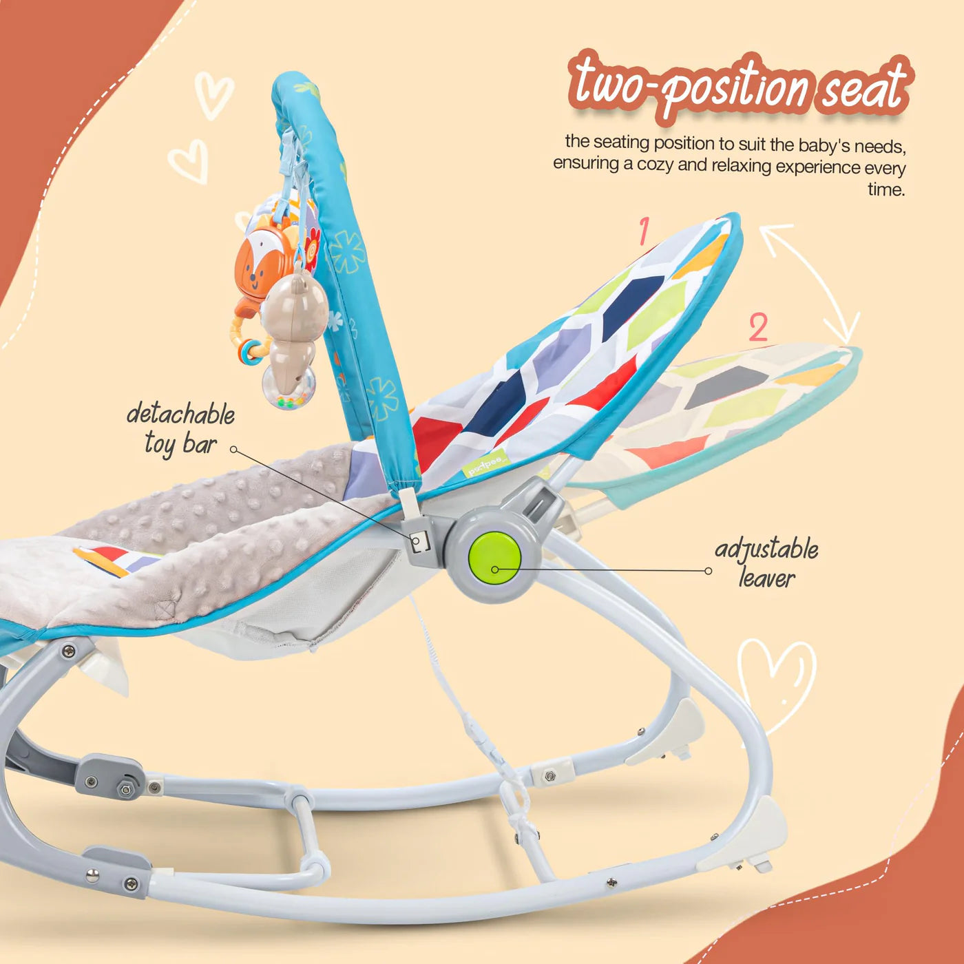 Bella Baby Rocker and Chair ( GREEN )