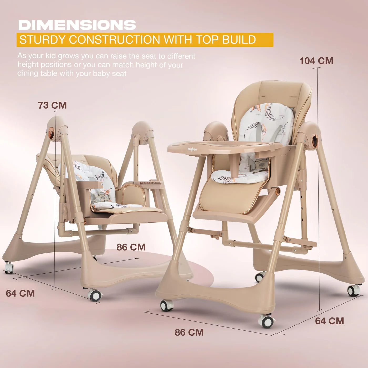 HIGH CHAIR  (BEIGE)