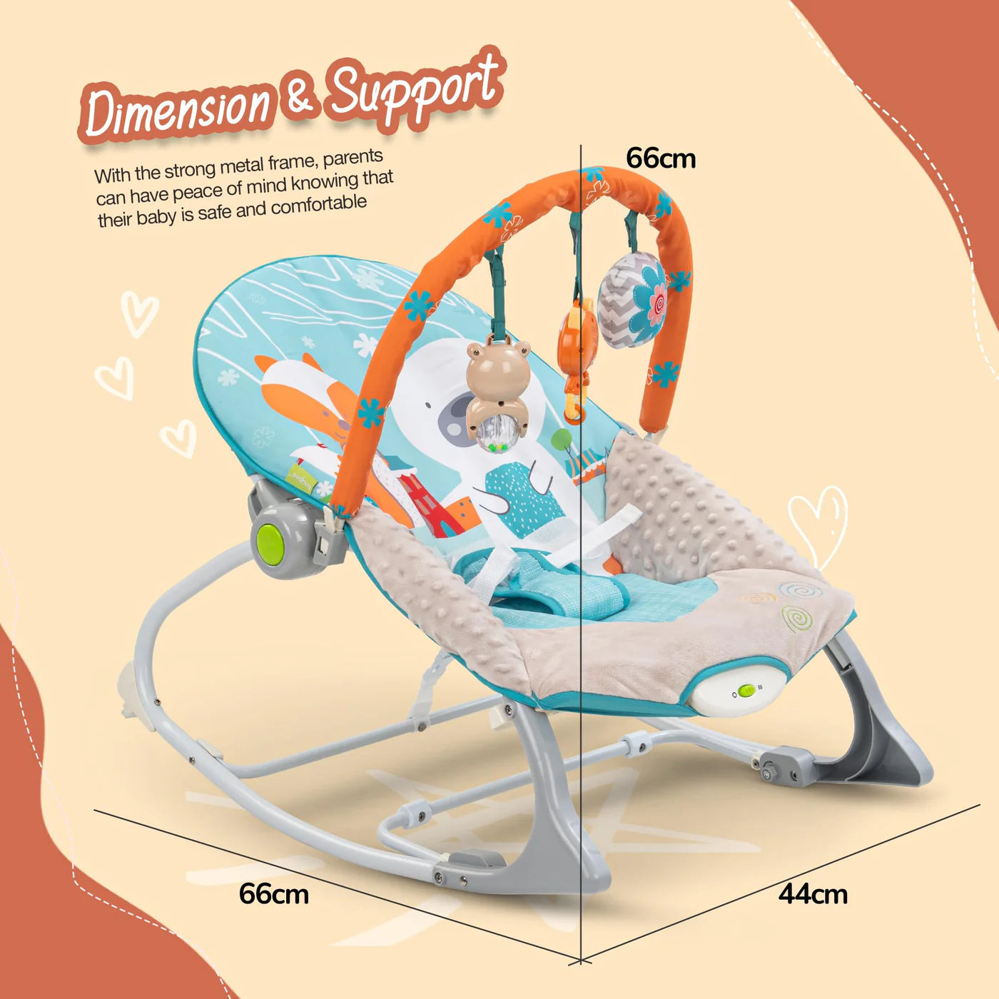 Bella Baby Rocker and Chair ( CREAM)