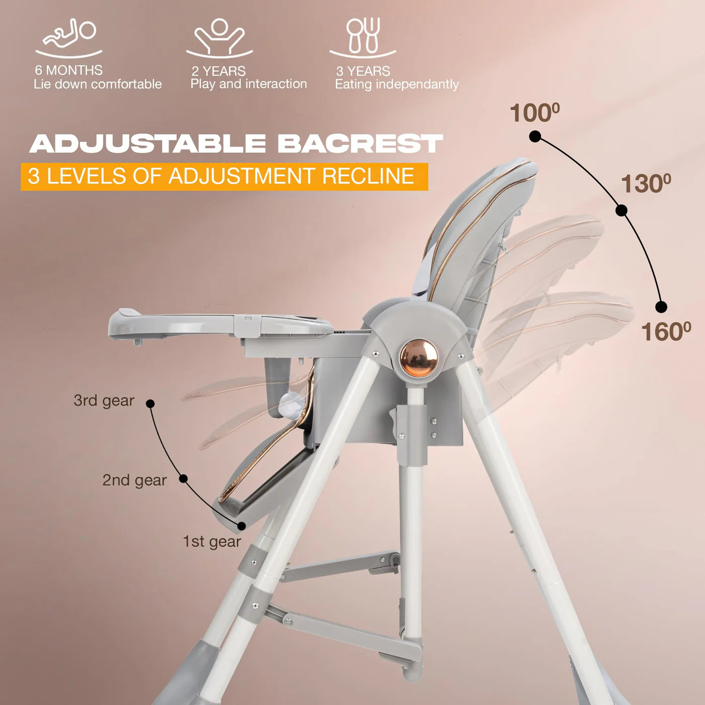 HIGH CHAIR  (GREY)