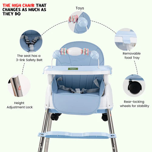 Baby High Chair Nora 4 in 1 blue
