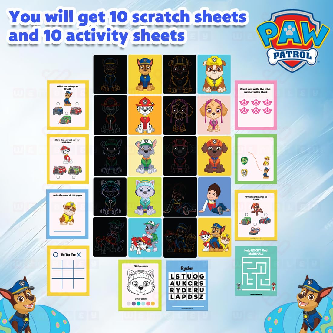 Paw Patrol Scratch Art Book