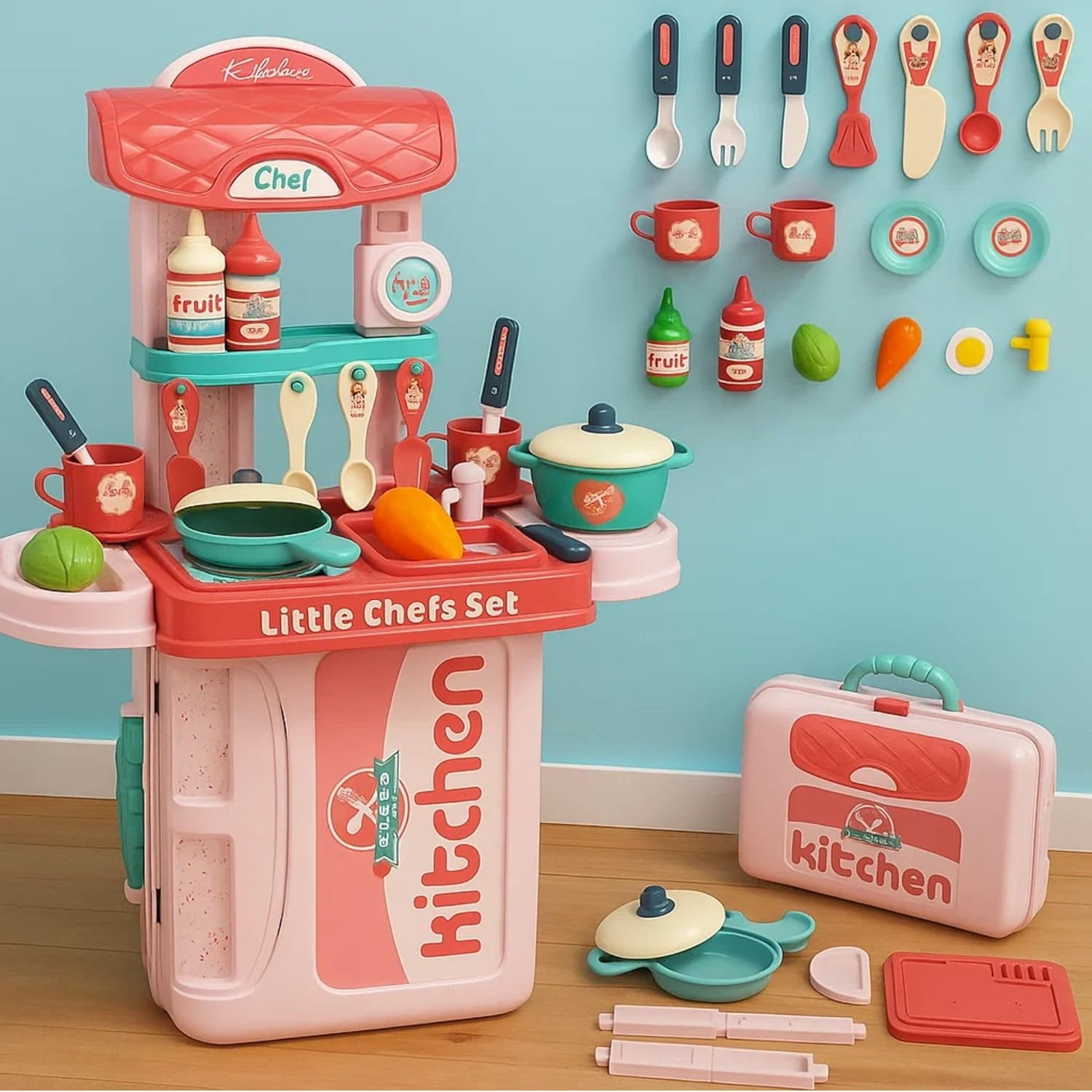 3 in 1 Kitchen Suitcase for Kids
