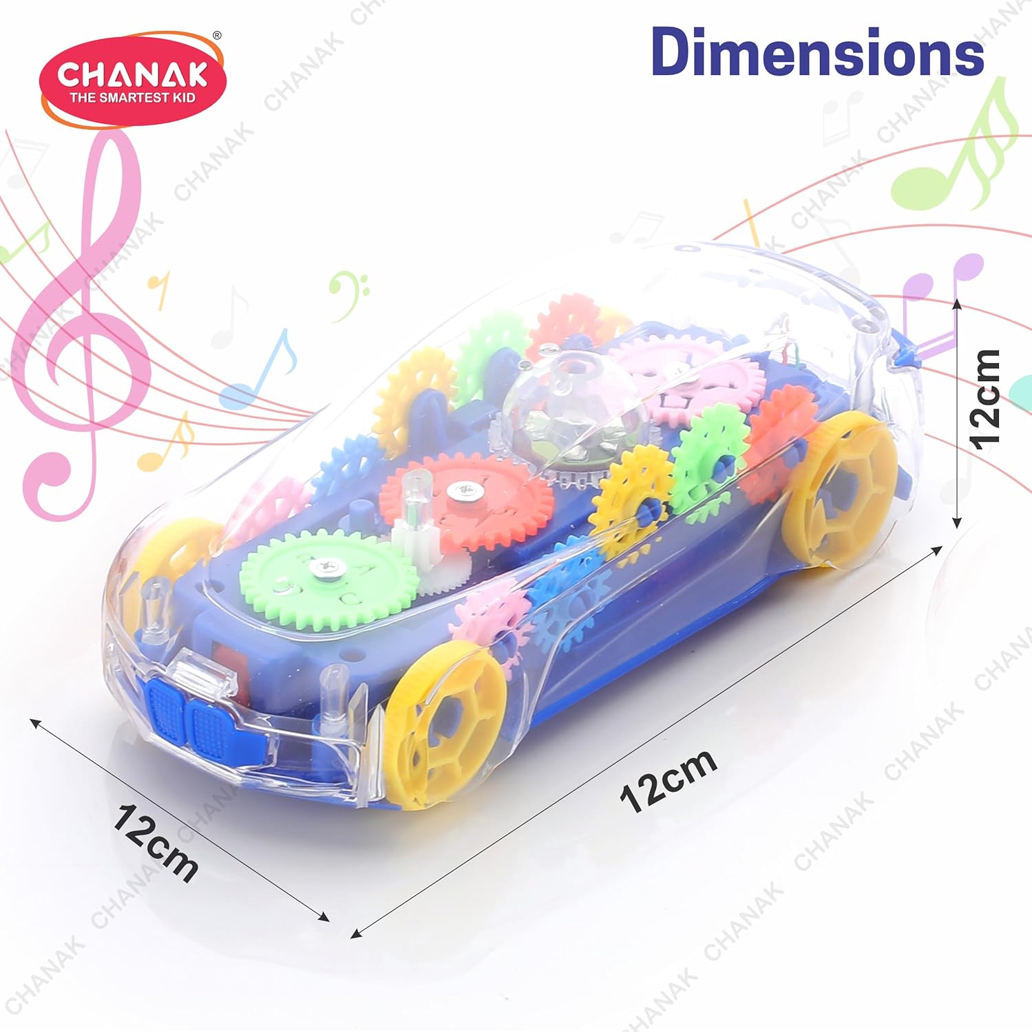 Transparent Gear Car