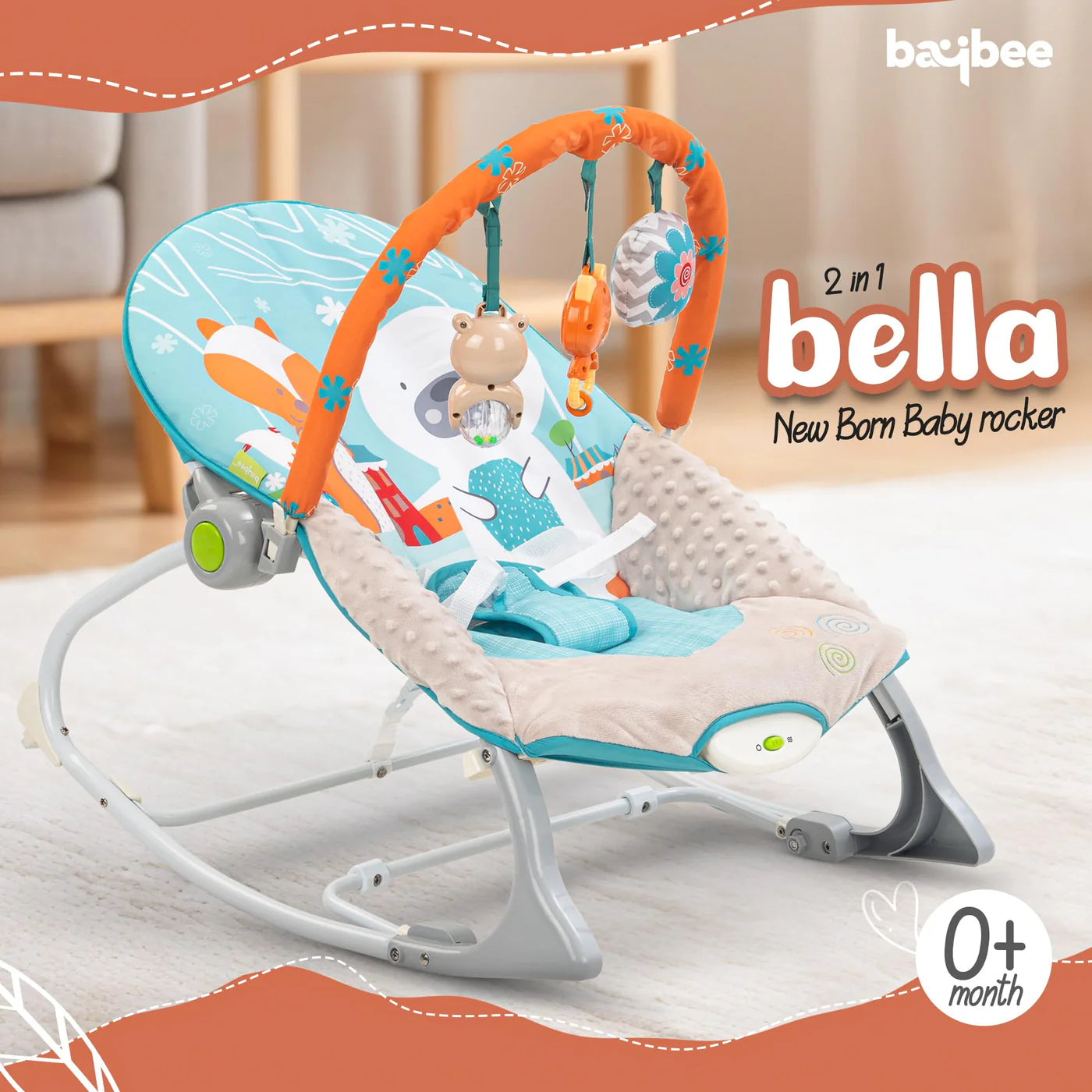 Bella Baby Rocker and Chair ( CREAM)