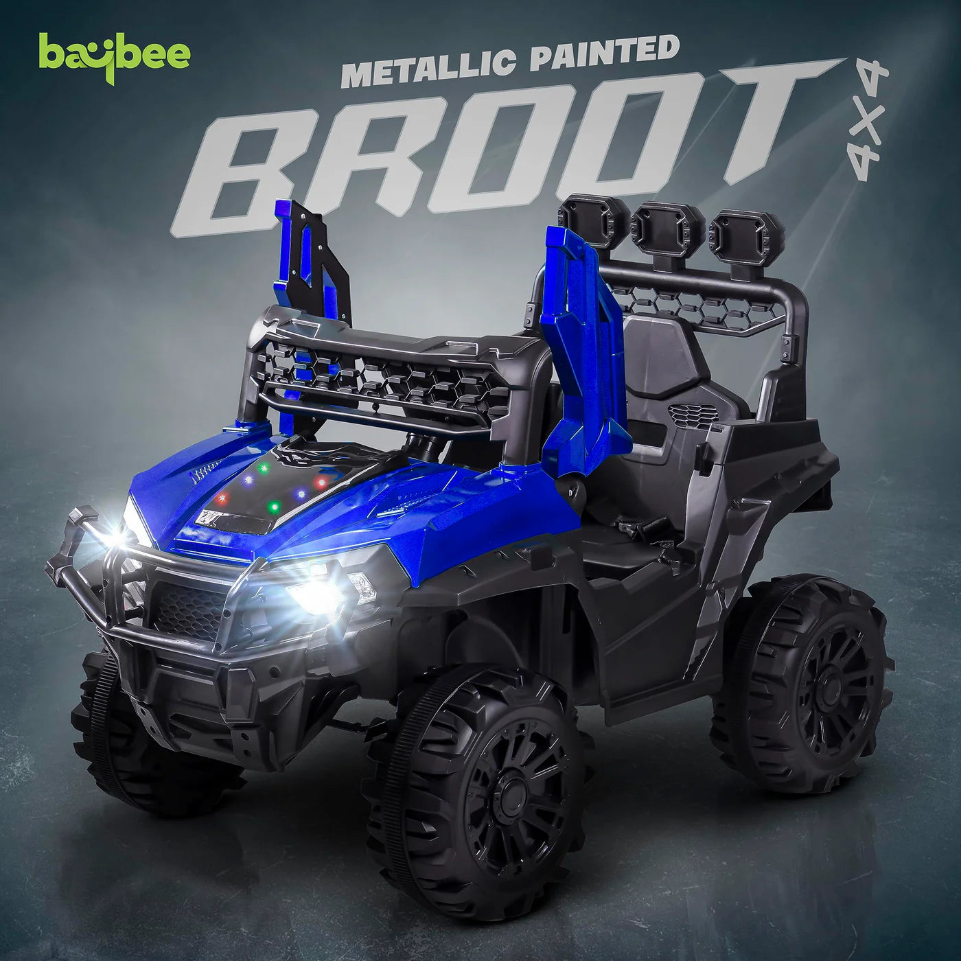 Battery Operated Jeep for Kids (Painted) (BLUE)