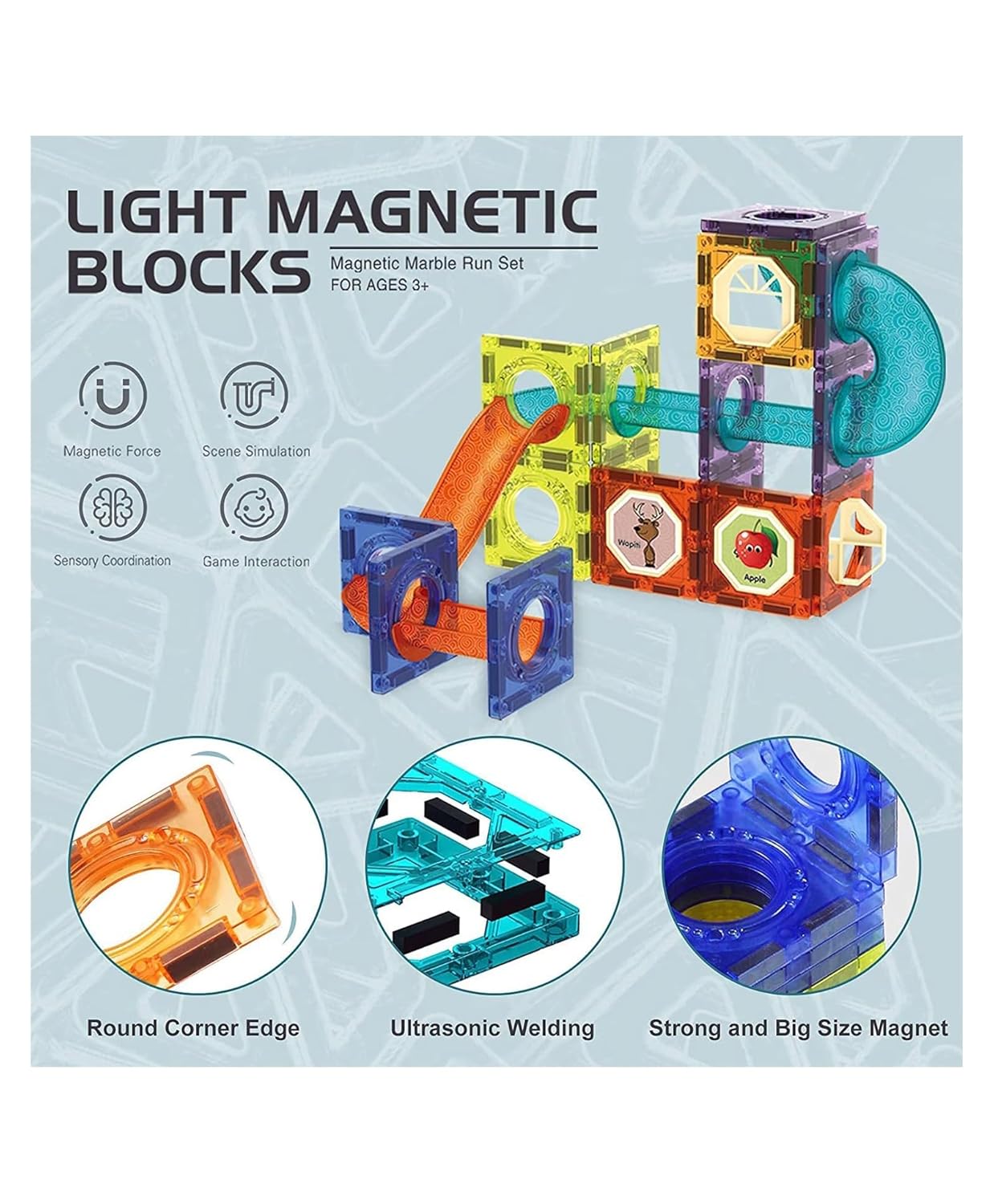 3D Magnet Toys Magnetic Tiles