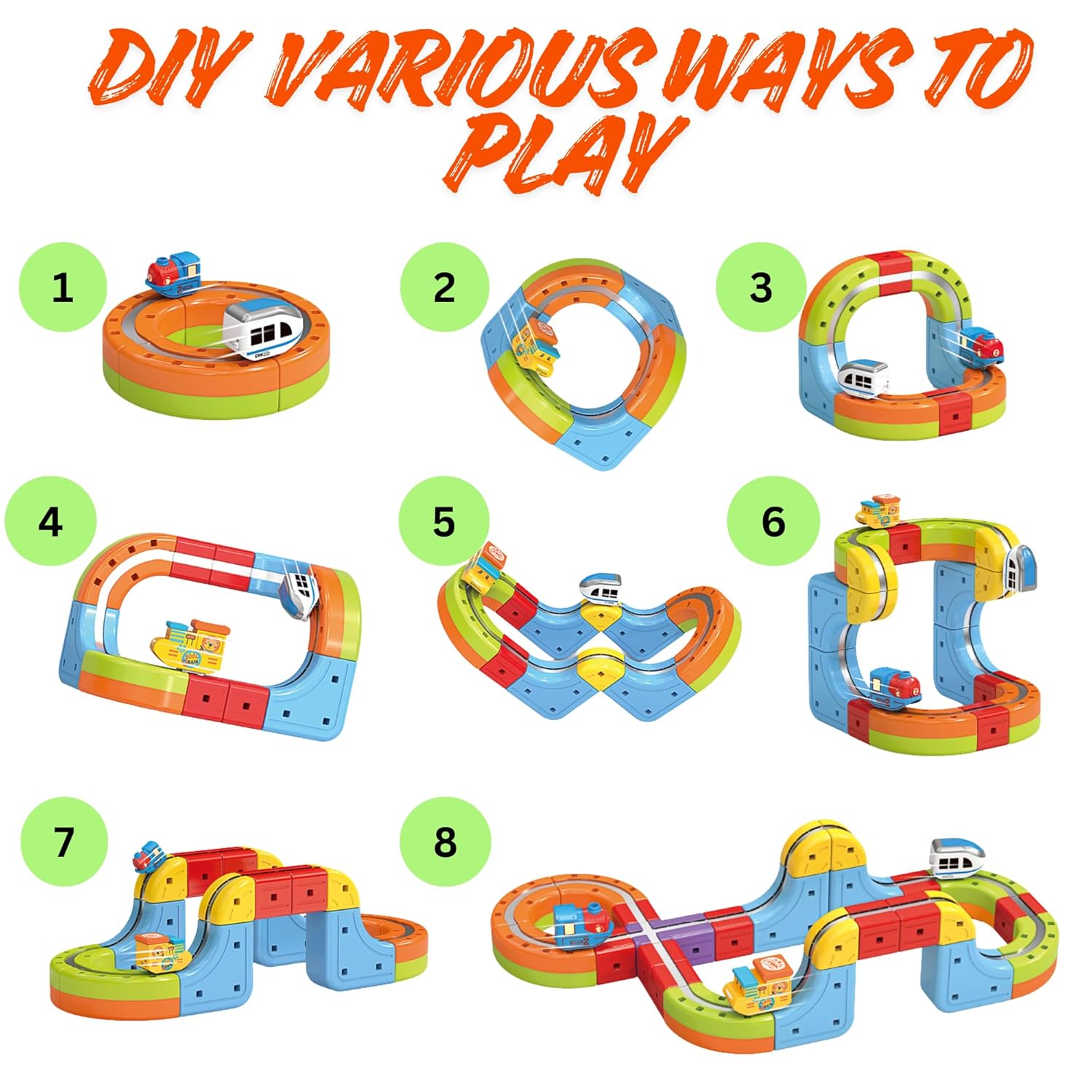 Magnetic Train Set for Kids – 66 Pcs