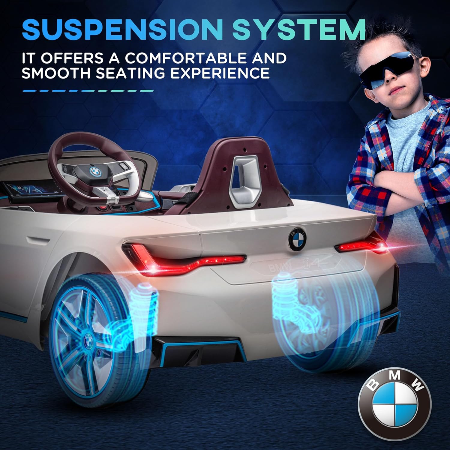 BMW i4 Ride-On Car (White)