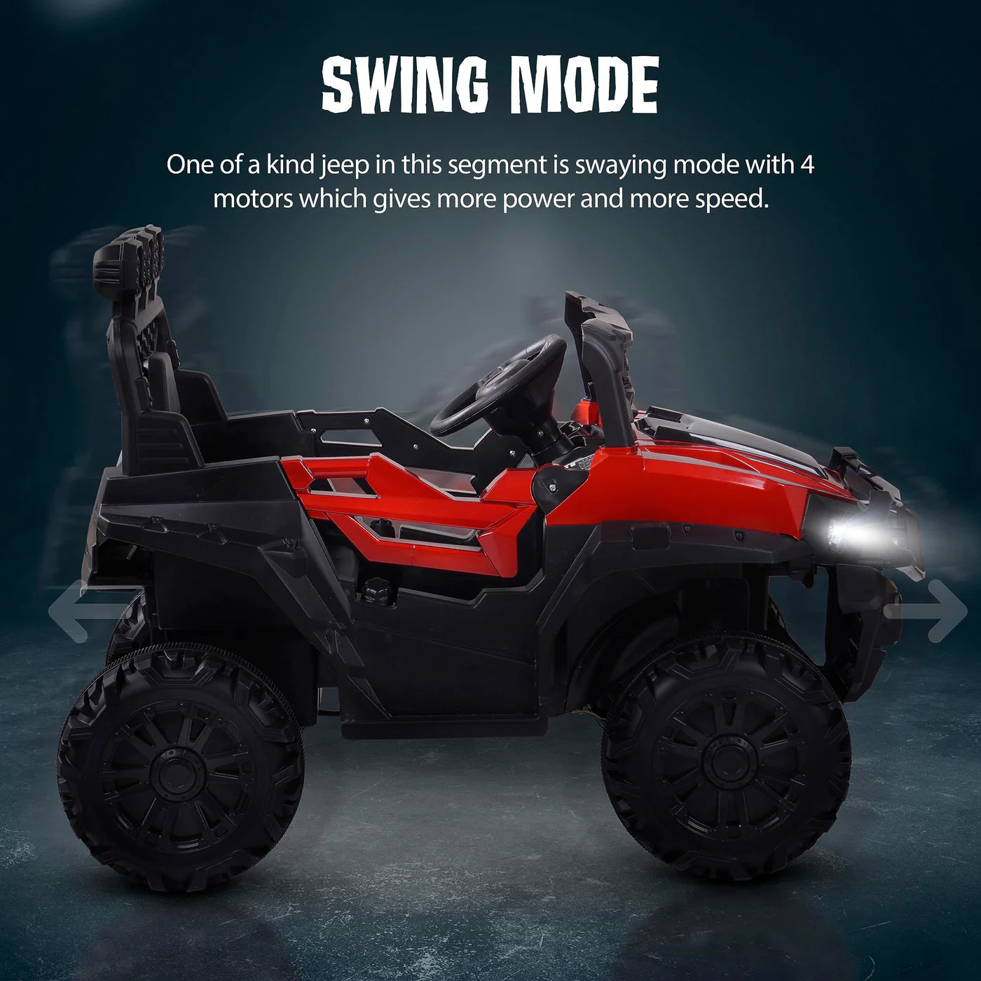 Battery Operated Jeep for Kids (Painted) (RED)