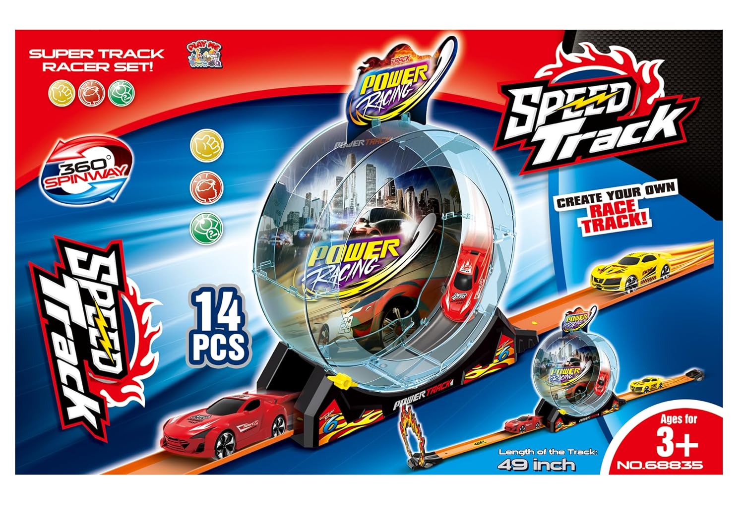 Track Set 14 Pcs – 360° Spinway Loop