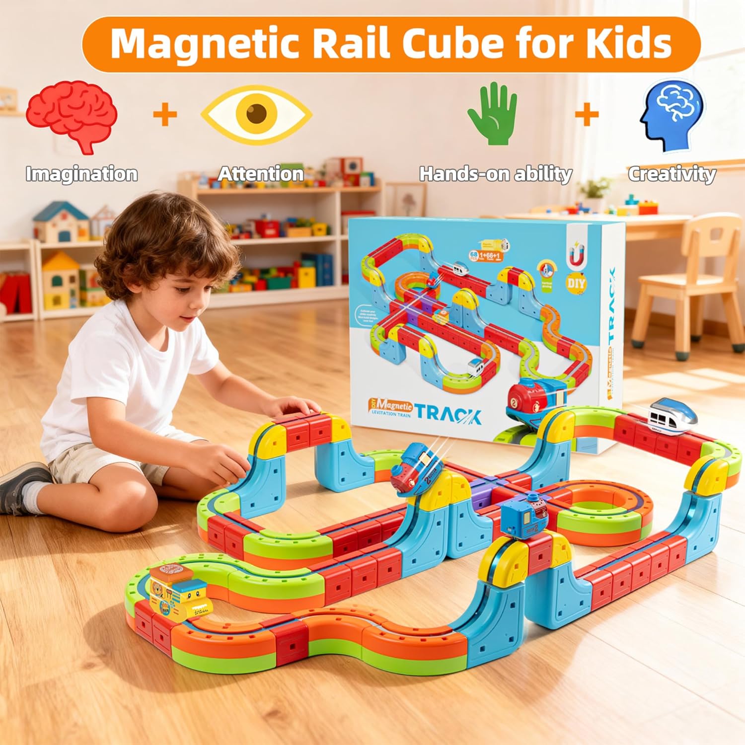 Magnetic Train Set for Kids – 80 Pcs (Copy) (Copy)