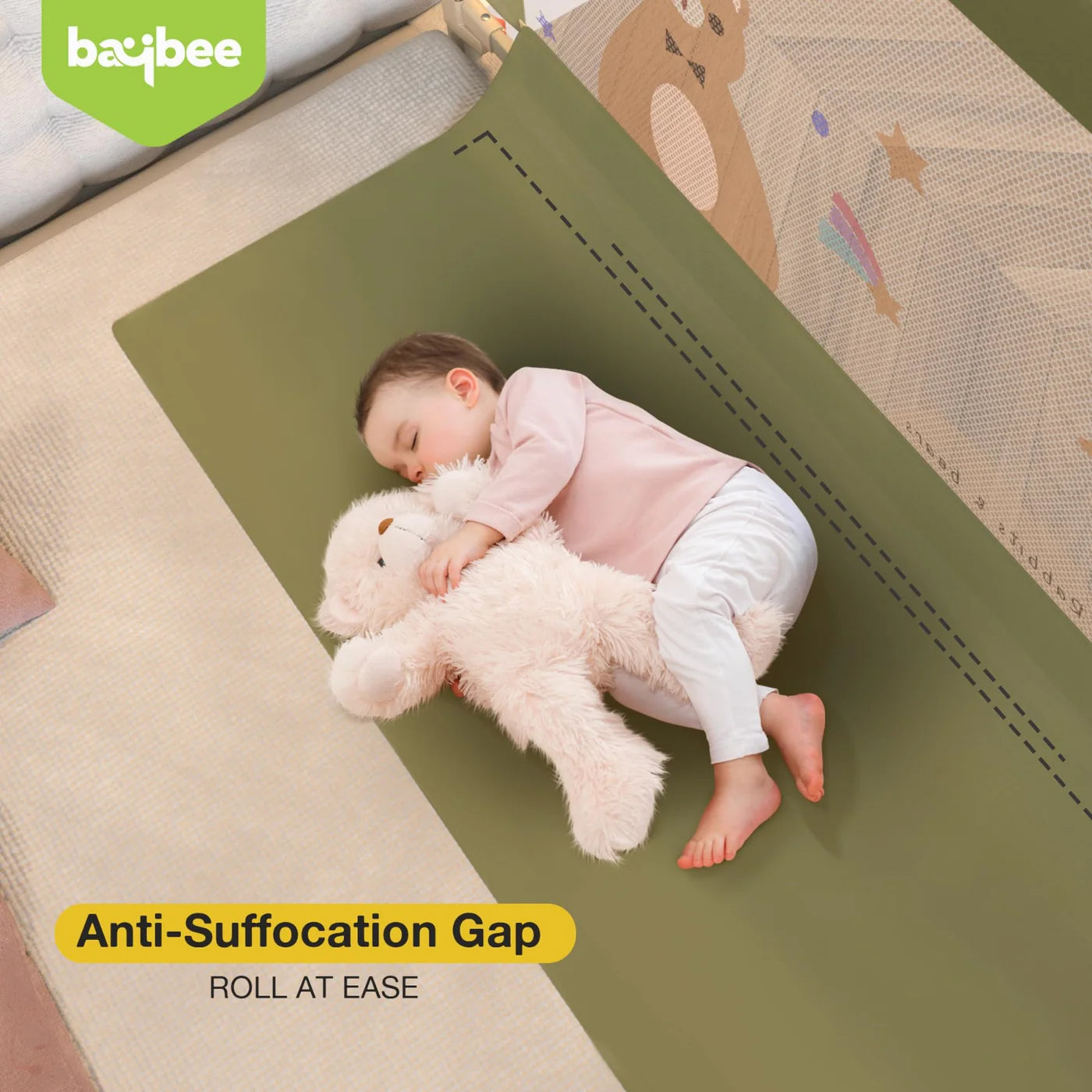 Baby Bed Rail Guard for Baby Safety -150 x 80 cm