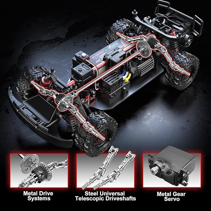 MJX Hyper GO 14211 1/14 Brushless 4X4 RC Desert Trucks with Gyro, RTR All Terrain Short Course Truck, Max 45mph Fast RC Cars for Adults, Electric Powered 2 of 2000 mAh RC Car for Adult