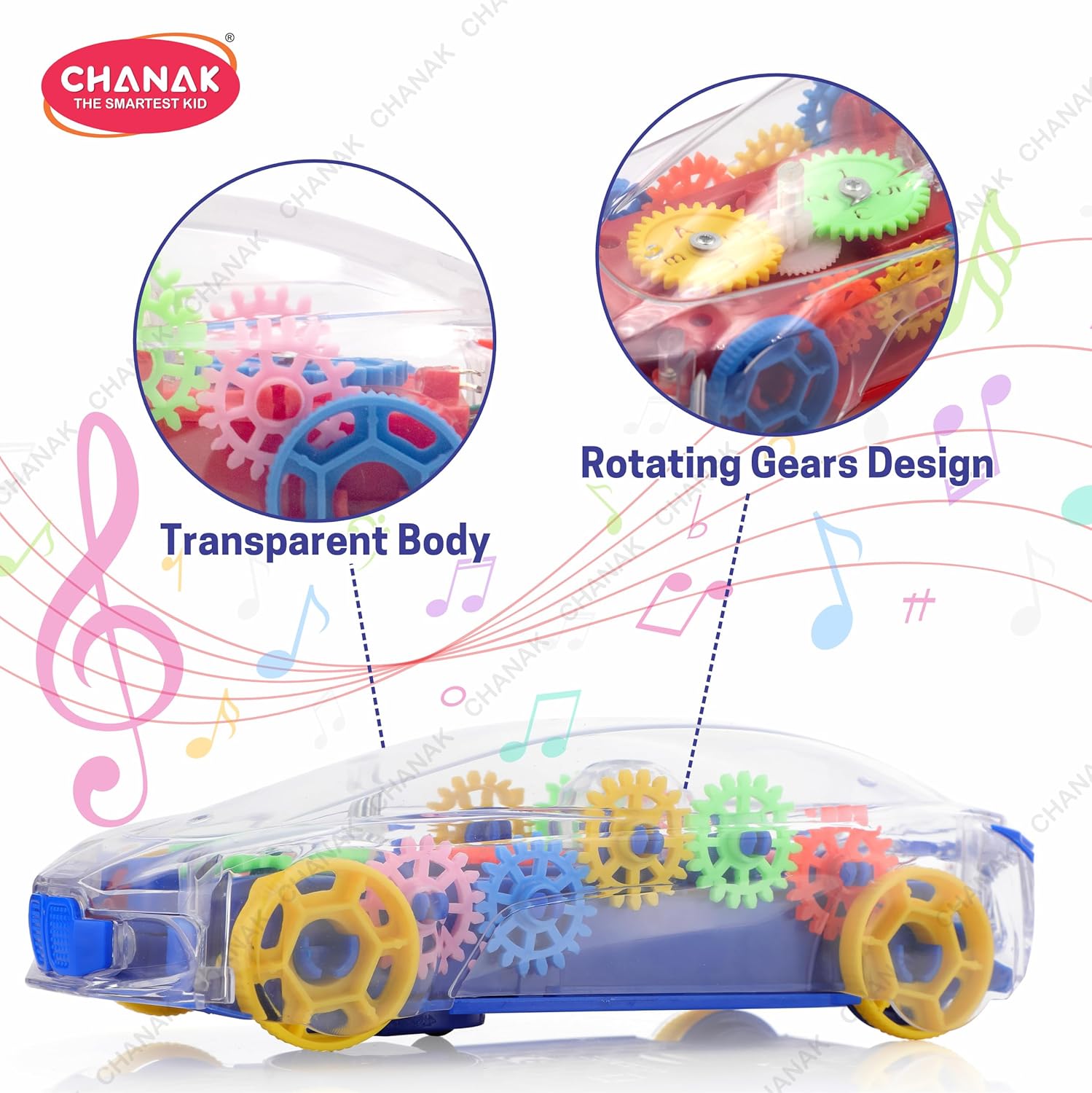 Transparent Gear Car