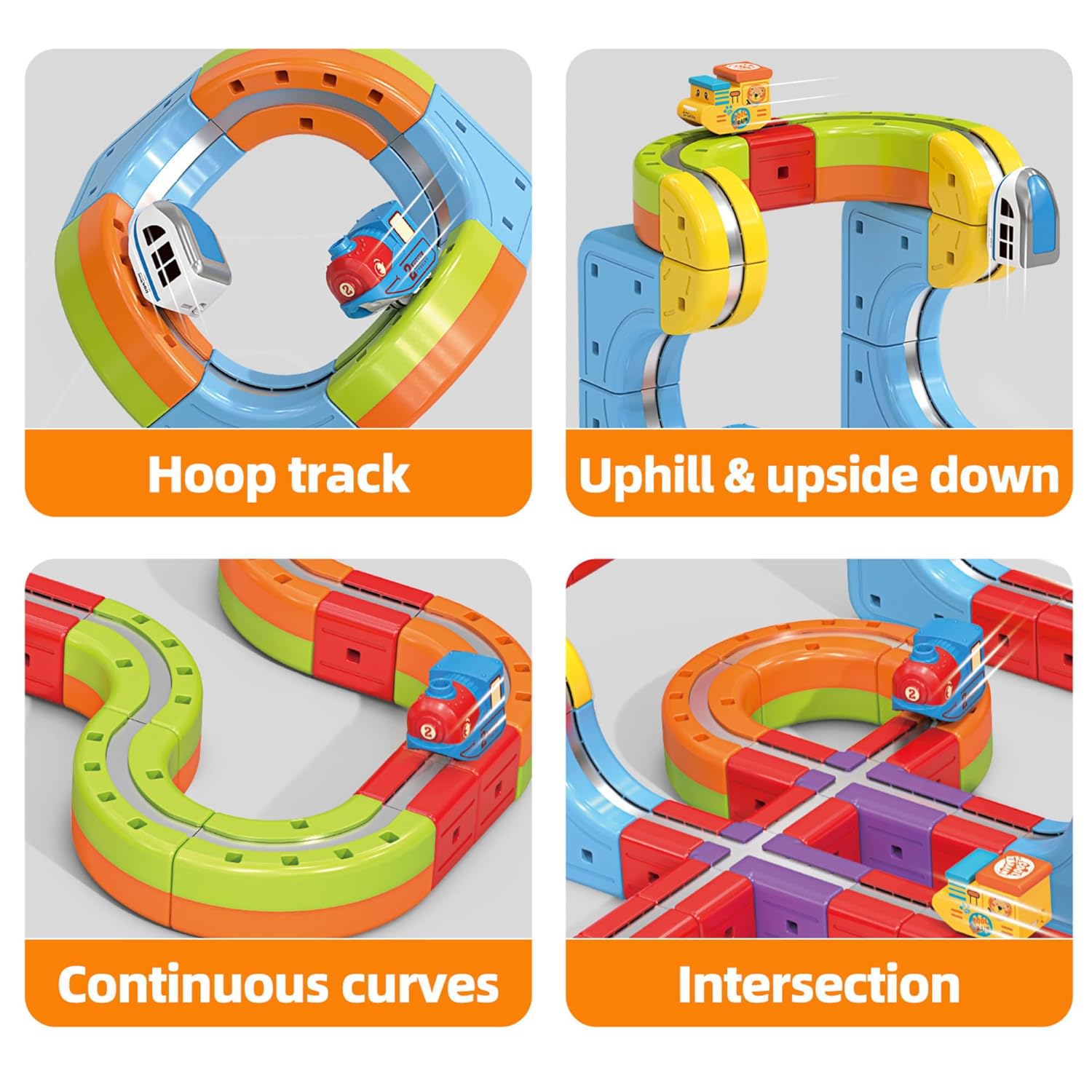 Magnetic Train Set for Kids – (56 Pcs)