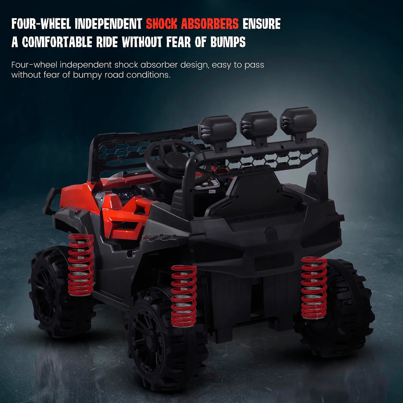 Battery Operated Jeep for Kids (Painted) (RED)