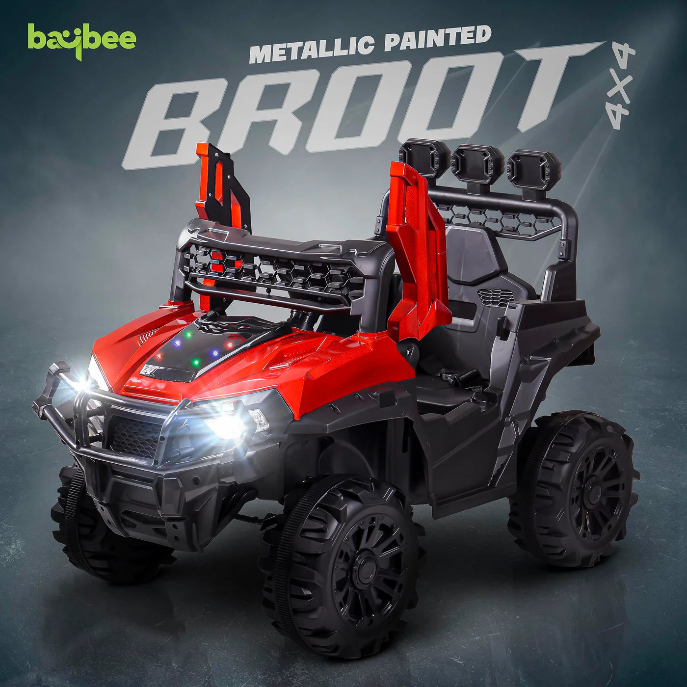 Battery Operated Jeep for Kids (Painted) (RED)