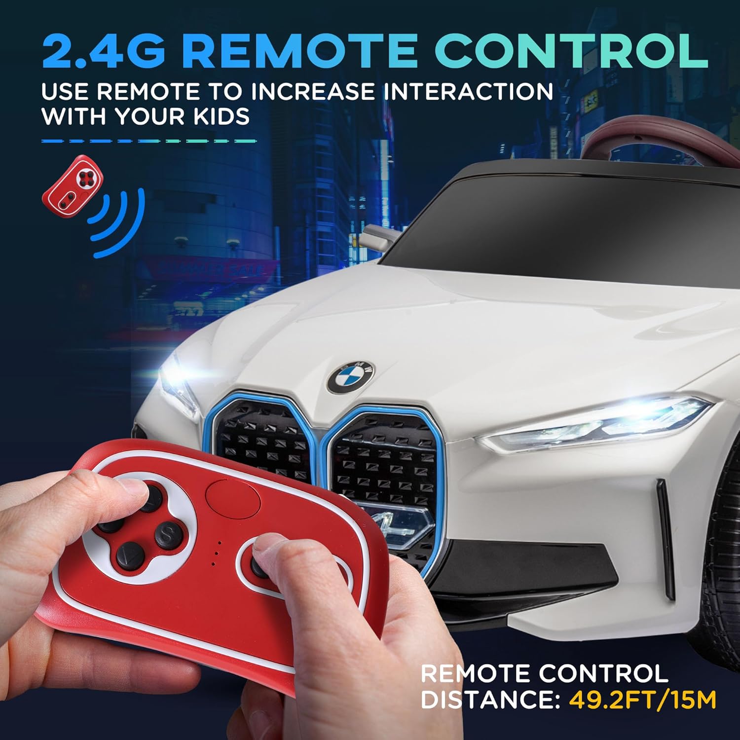 BMW i4 Ride-On Car (White)