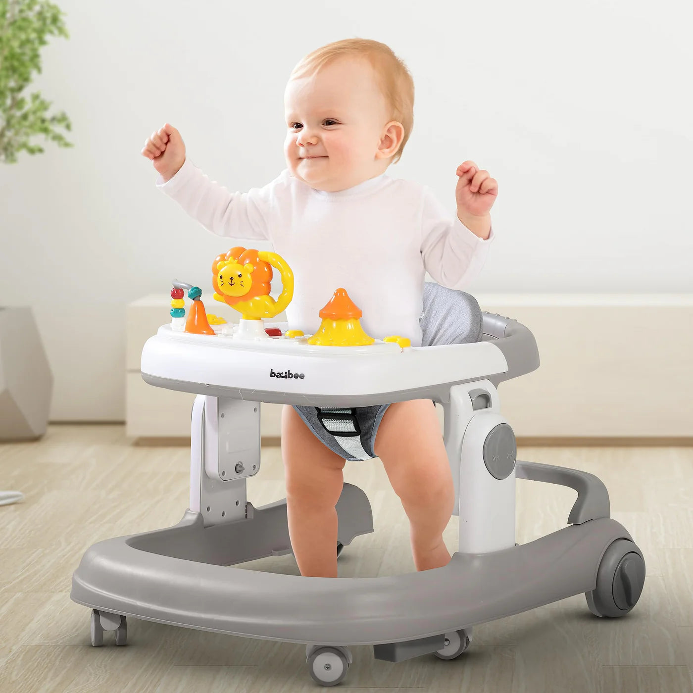 Astro Walker With 3 Adjustable Height and Musical Toy (GREY)