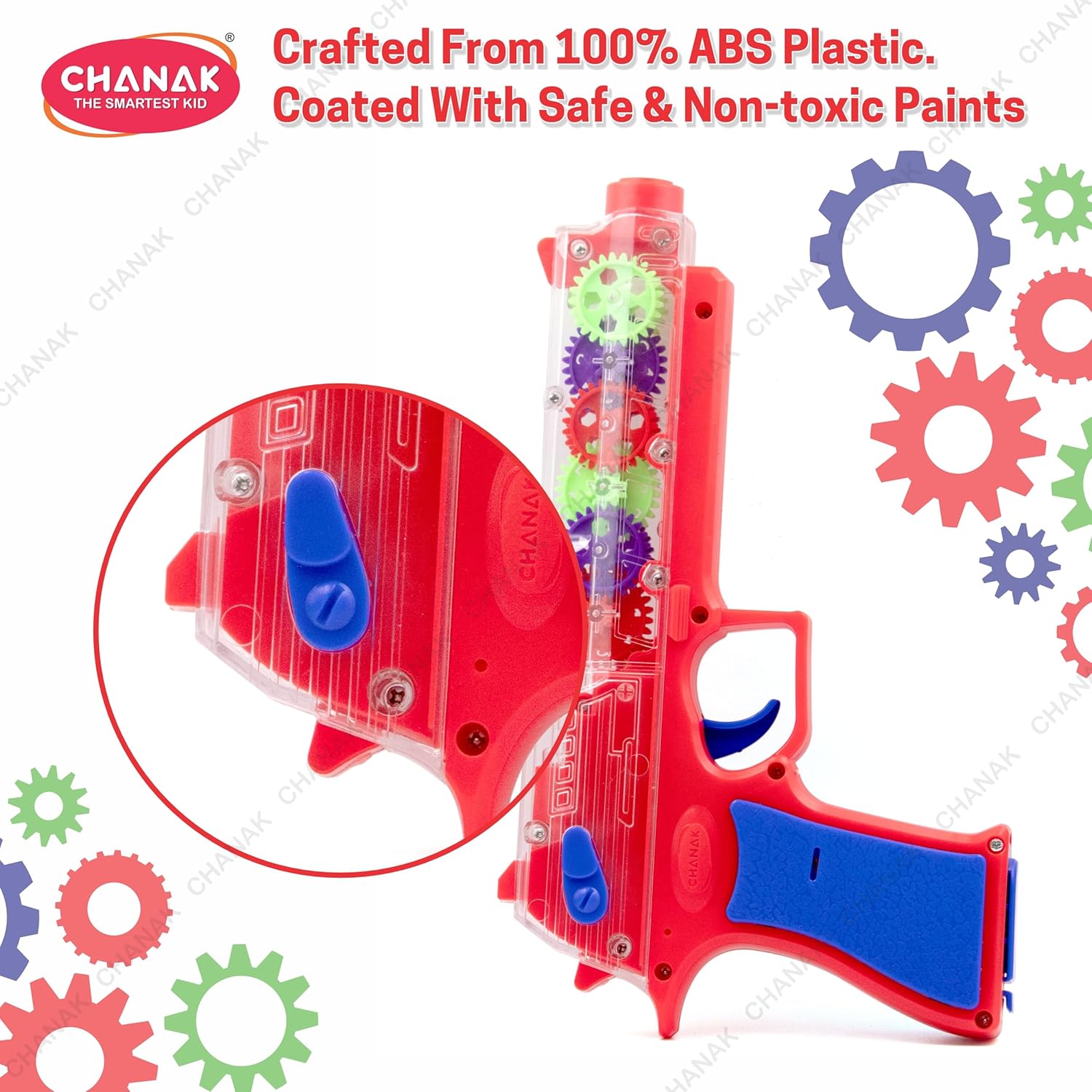 Transparent Gear Gun Toy