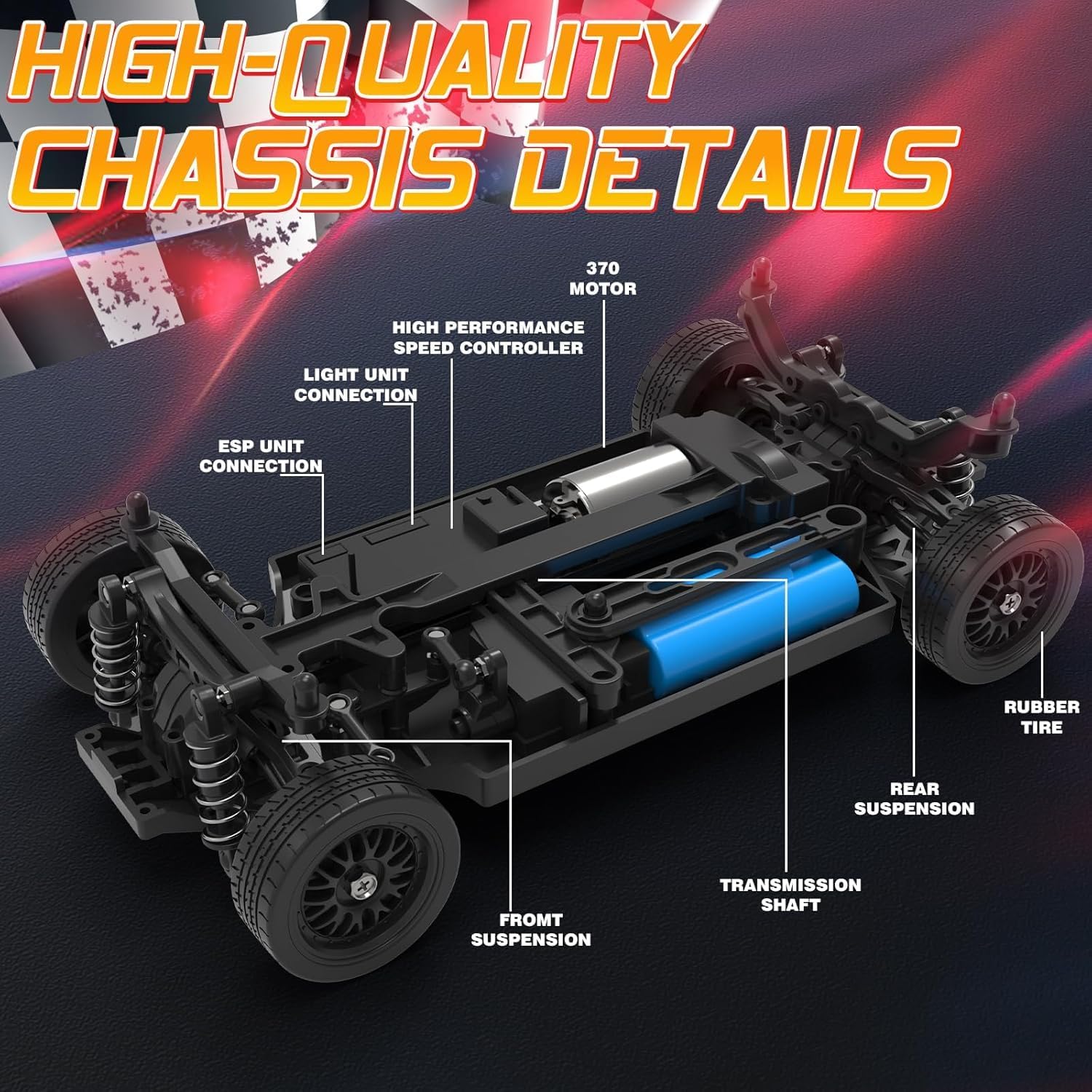 1:16 RC Drift Car 4WD 2.4GHz Remote Control Cars