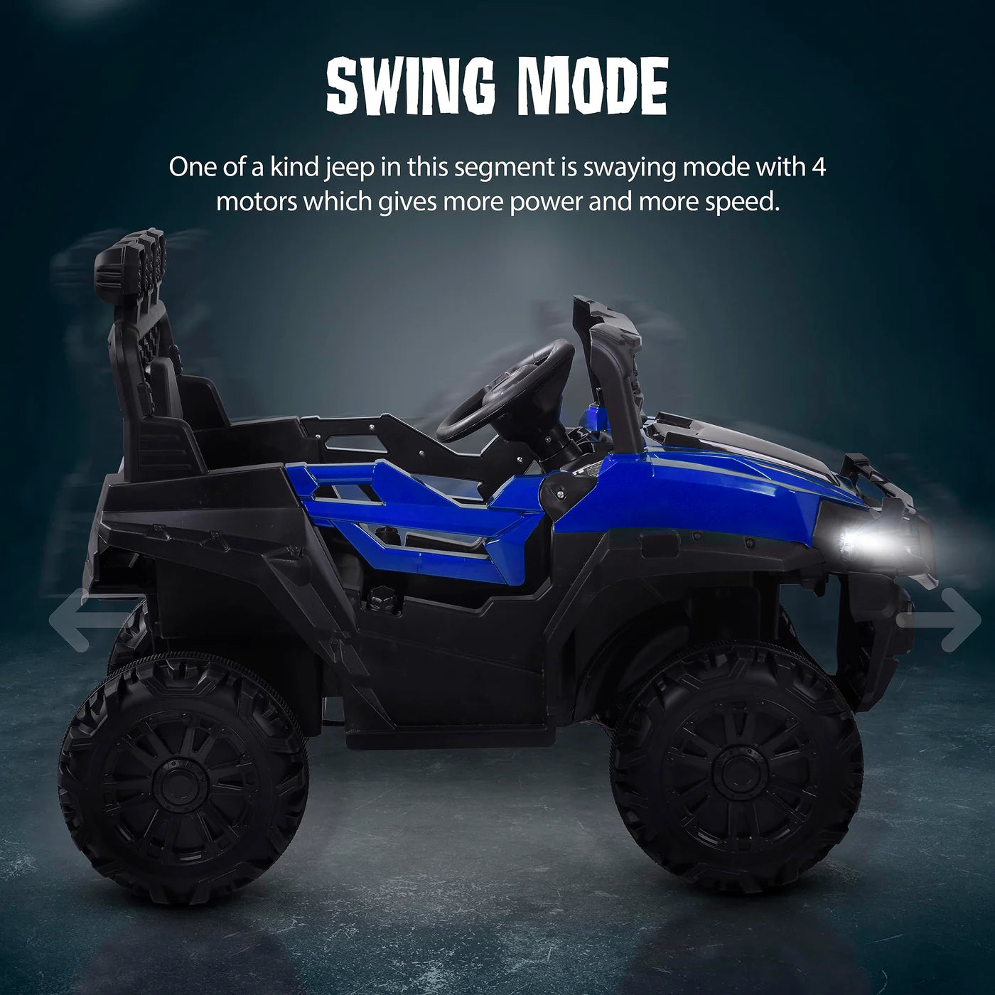 Battery Operated Jeep for Kids (Painted) (BLUE)