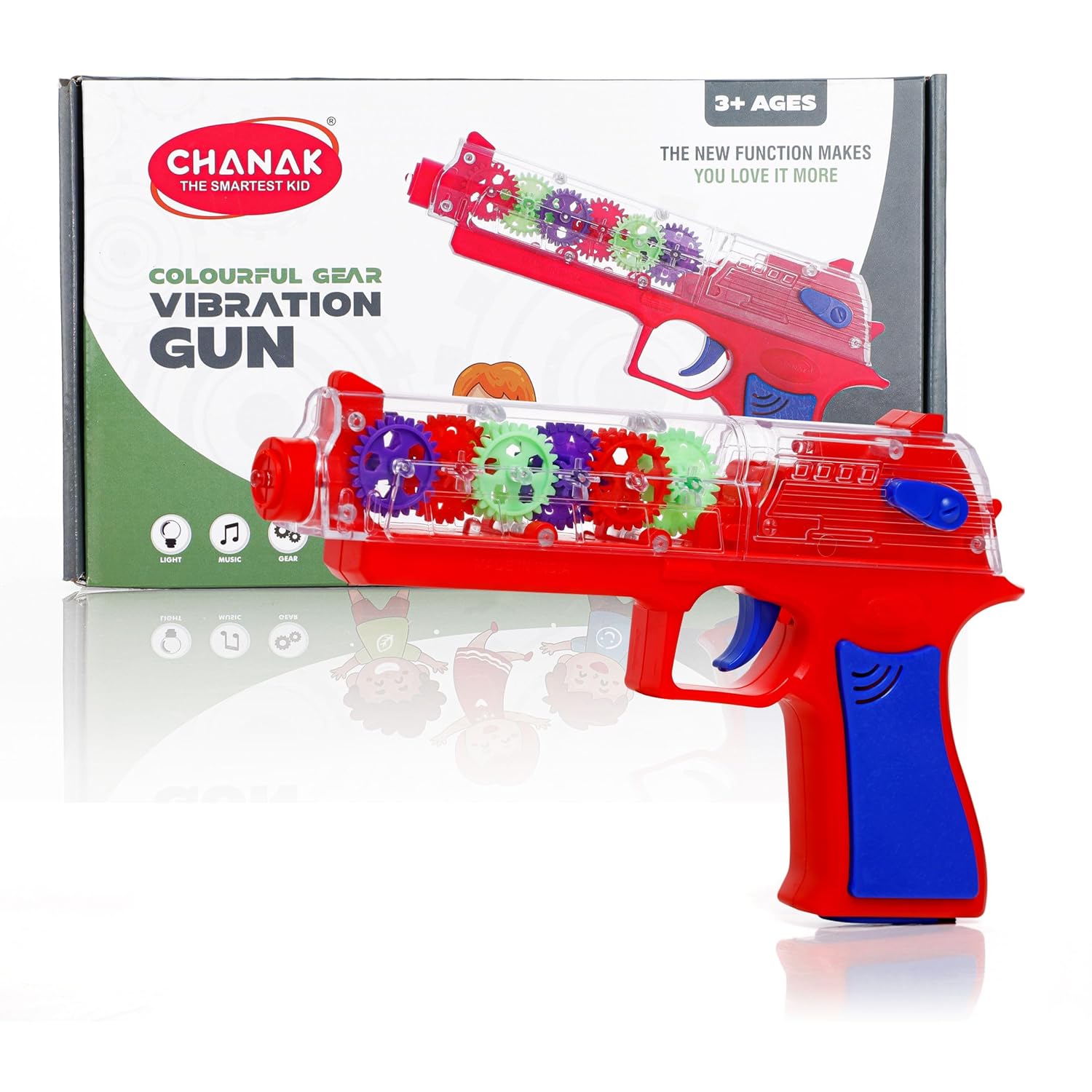 Transparent Gear Gun Toy