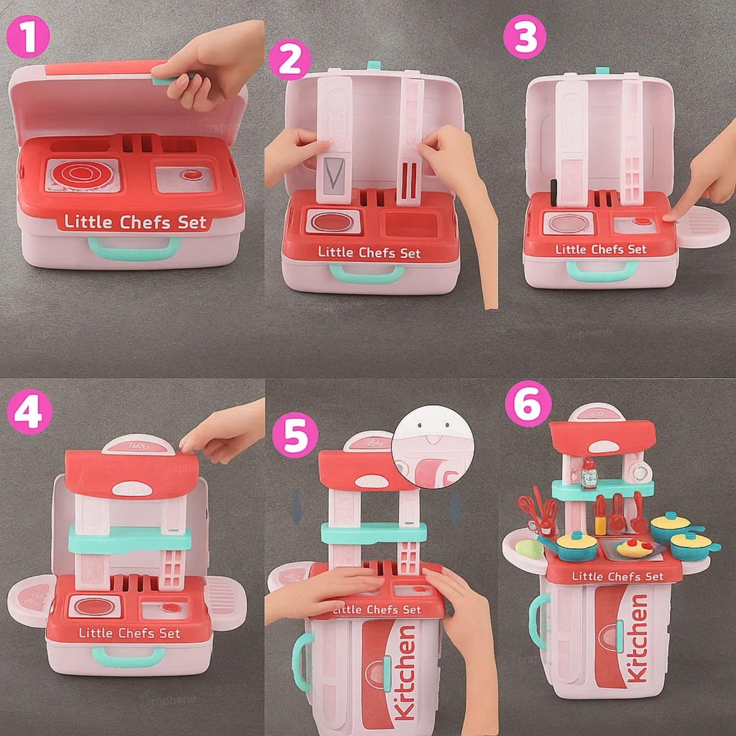 3 in 1 Kitchen Suitcase for Kids