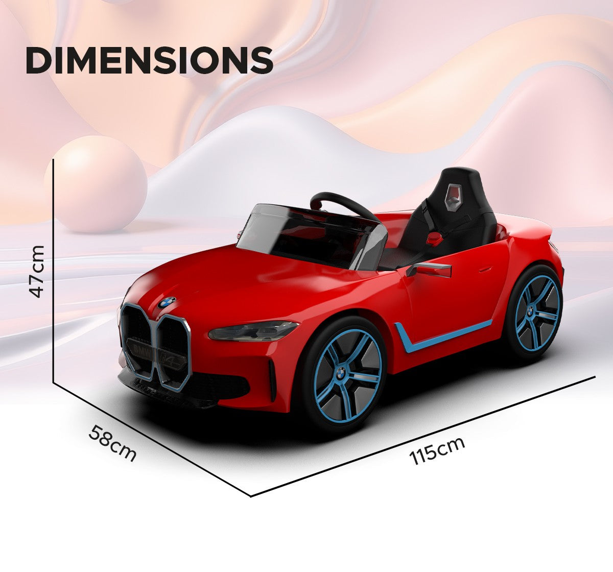 BMW i4 Ride-On Car (Red)