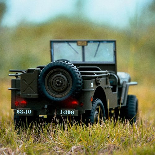 4WD RC Willys Military Truck with Metal Frame & LED Lights