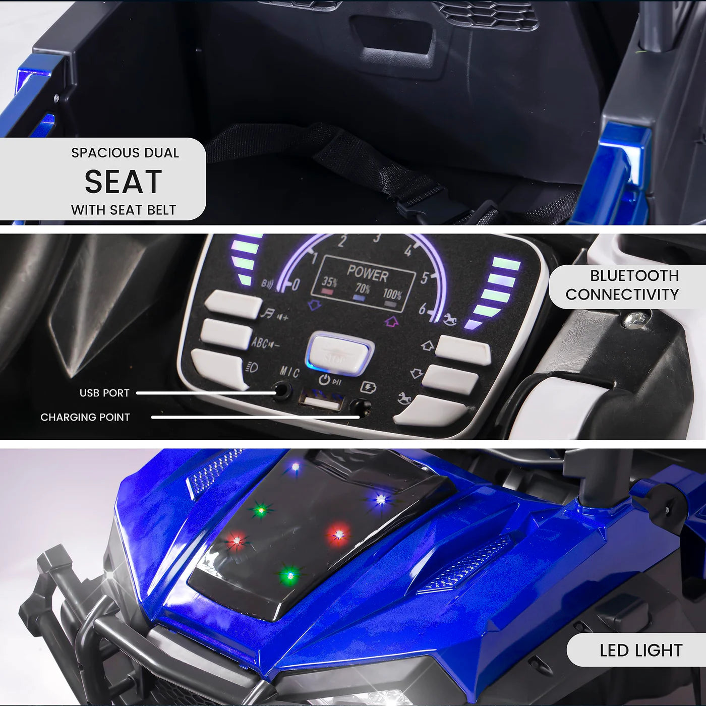 Battery Operated Jeep for Kids (Painted) (BLUE)