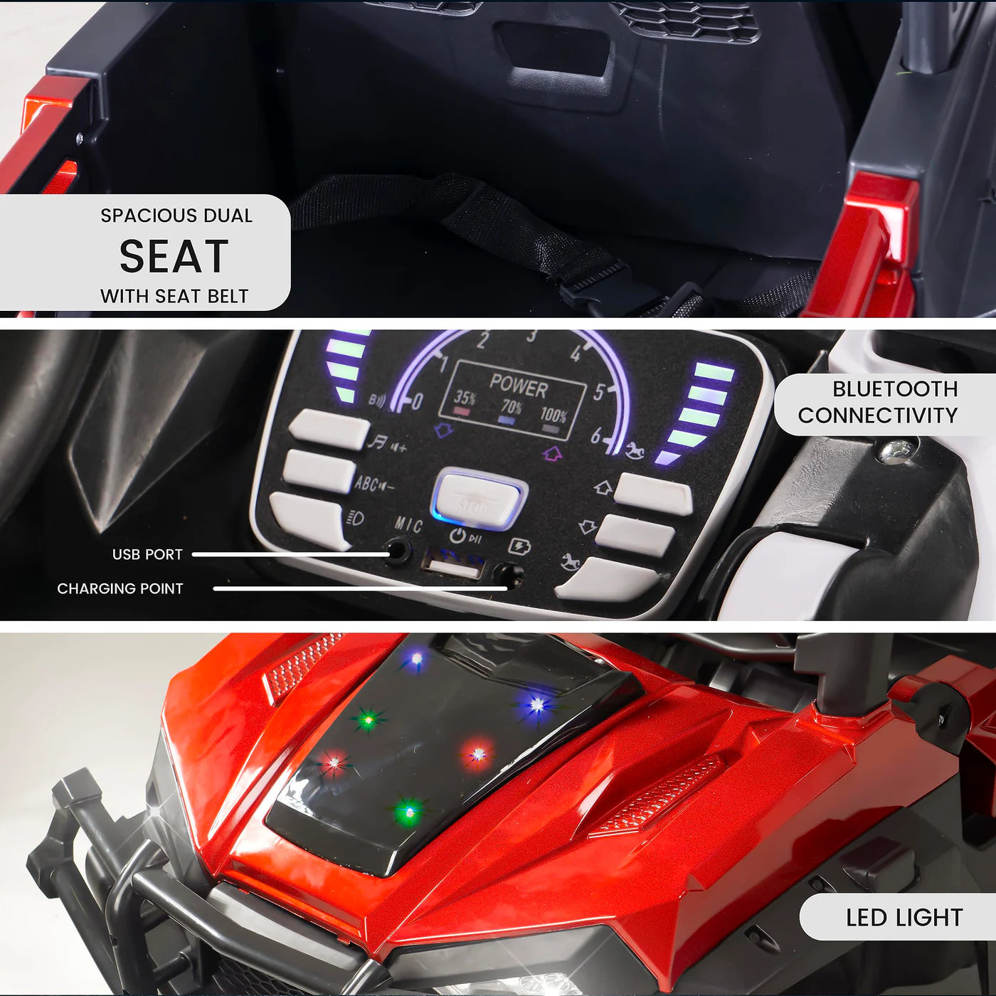 Battery Operated Jeep for Kids (Painted) (RED)