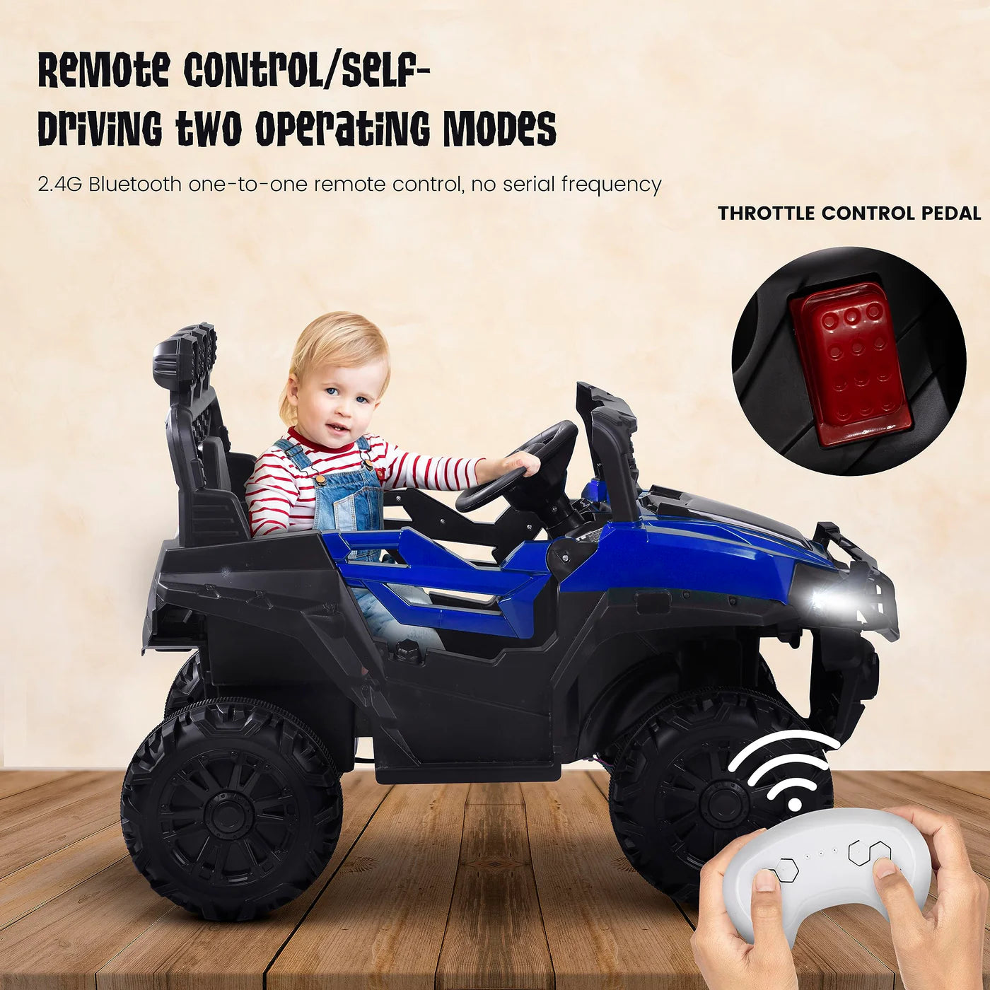 Battery Operated Jeep for Kids (Painted) (BLUE)