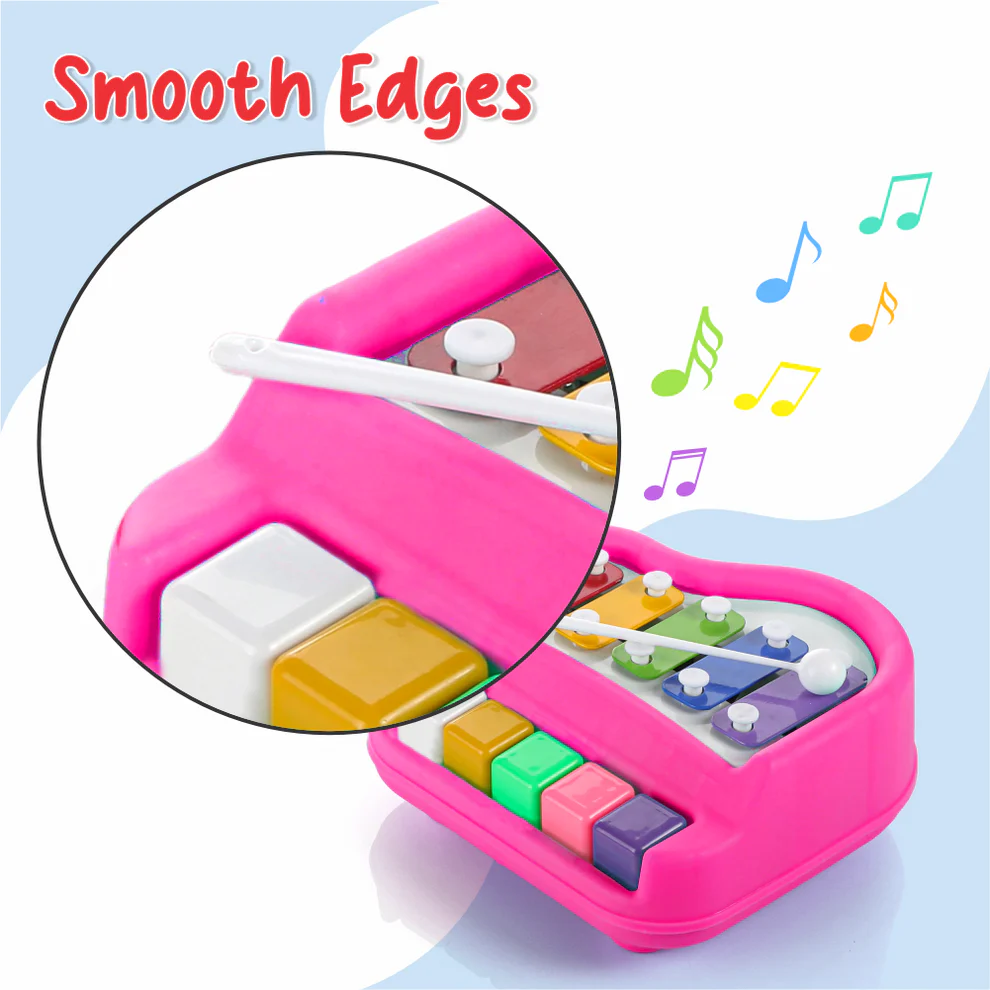 2-in-1 Musical Xylophone & Piano Toy