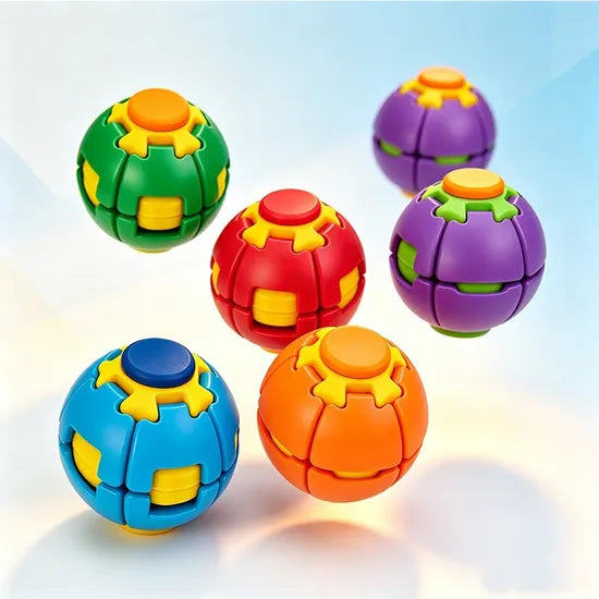 Press to Spin Fidget Ball, 360° Rotating Fidget Spinner Ball