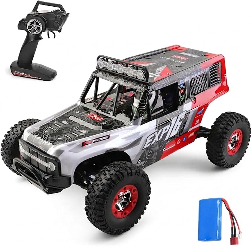 WLtoys 124006 RC Car, 1:12 Scale Remote Control Car, 4WD 40KM/H High Speed RC Truck, 2.4GHz Off-Road RC Crawler RTR with LED Lig