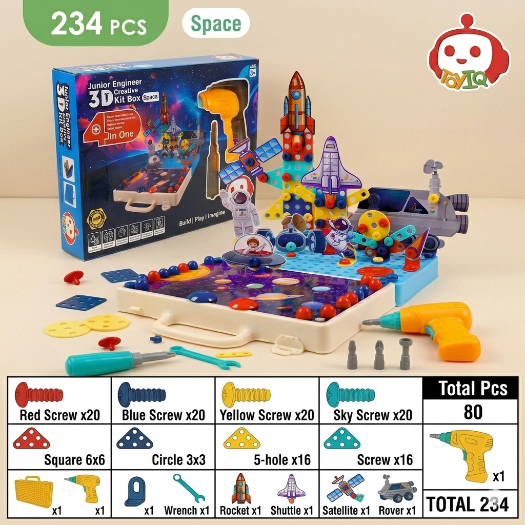 Junior Engineer 3D Creative Animals Kit (Space Theme)
