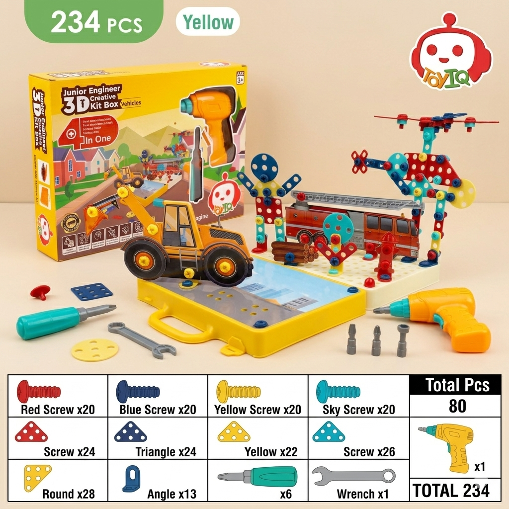 Junior Engineer 3D Creative Animals Kit (Construction Kit)