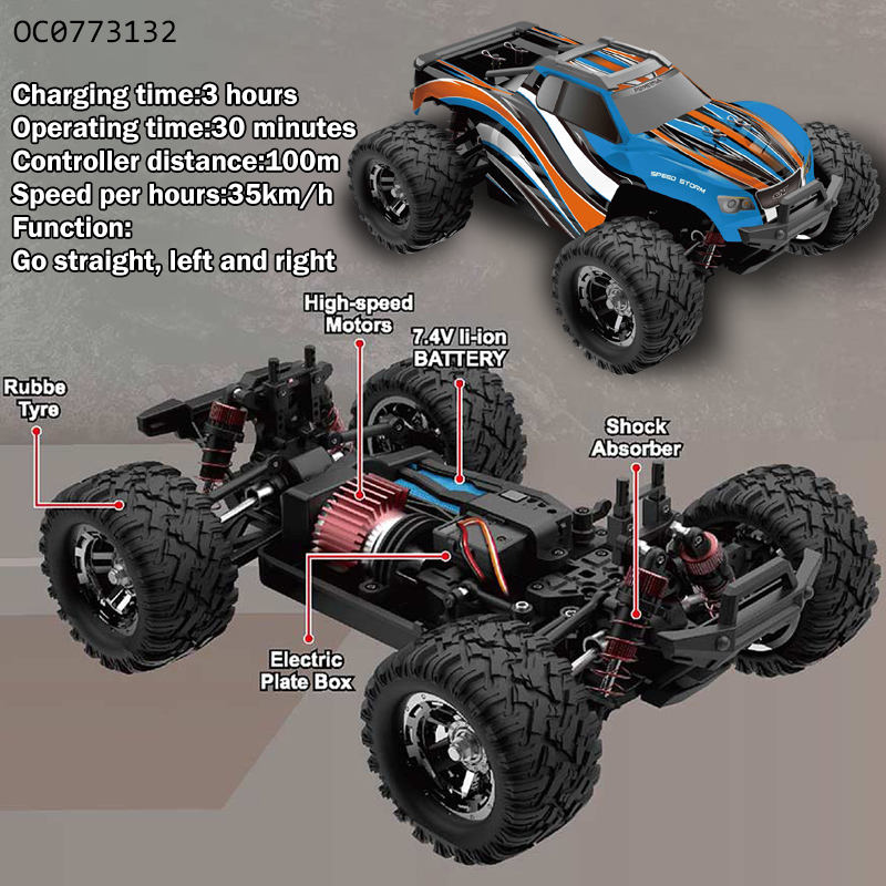Scale Racing 4wd High Speed Rc Remote Control Car