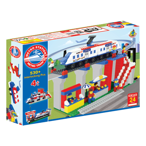 Maharaja Metro Station Building Construction Blocks Set