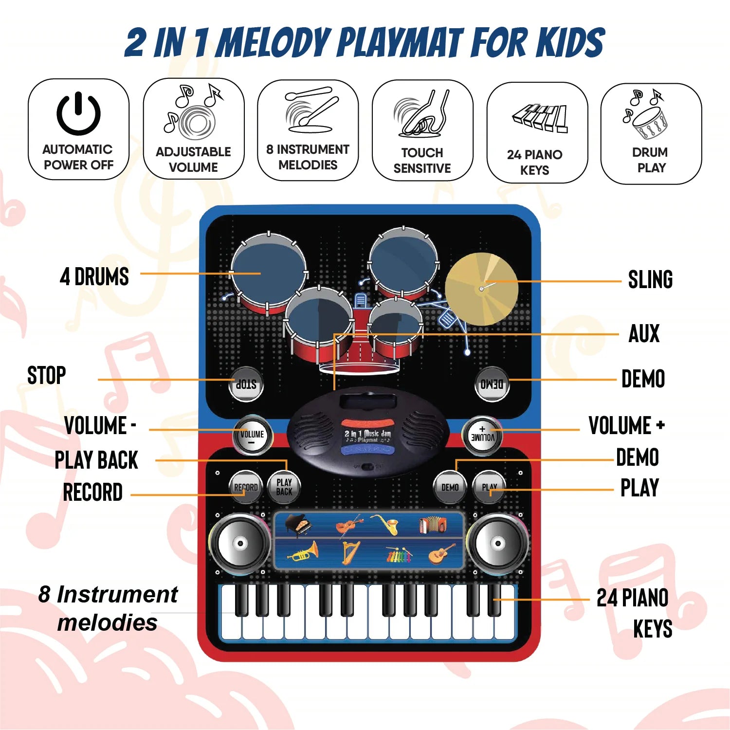 2-in-1 Musical Playmat