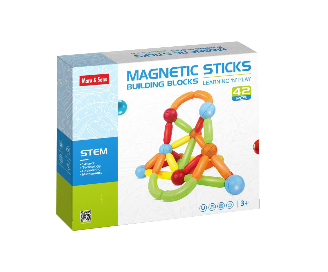 Magnetic Building Sticks Blocks(42 Pcs)