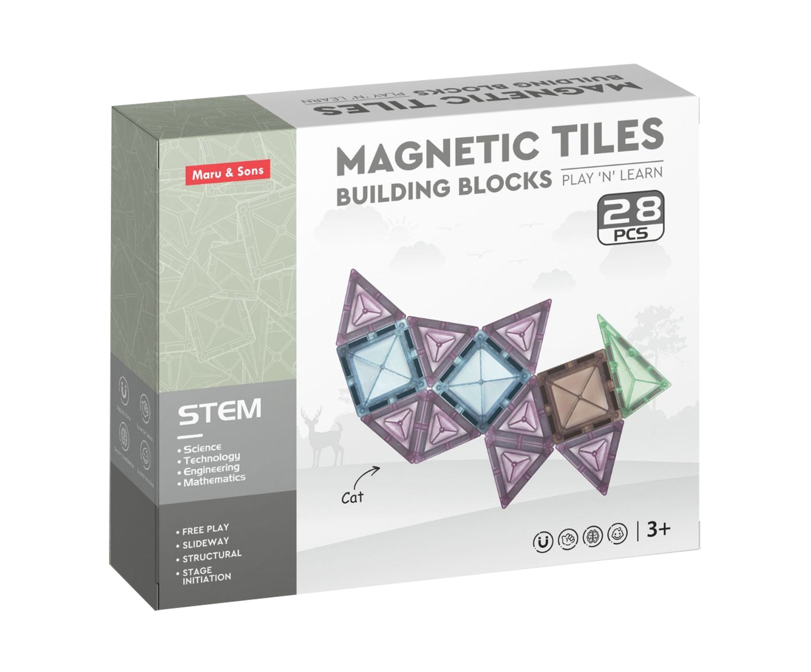 Magnetic Tiles Building Blocks(28 pcs)