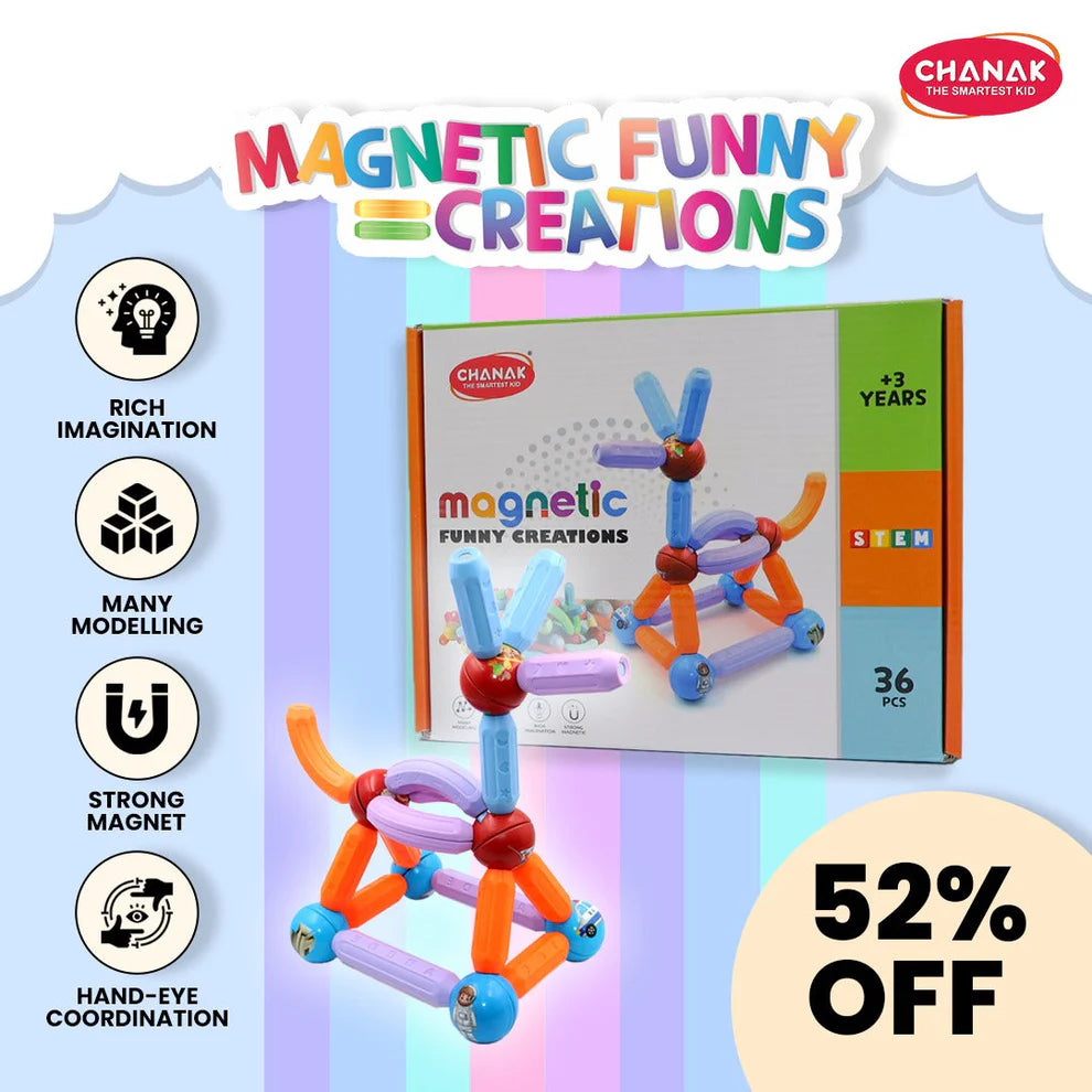 64 Pcs Colorful Magnetic Sticks