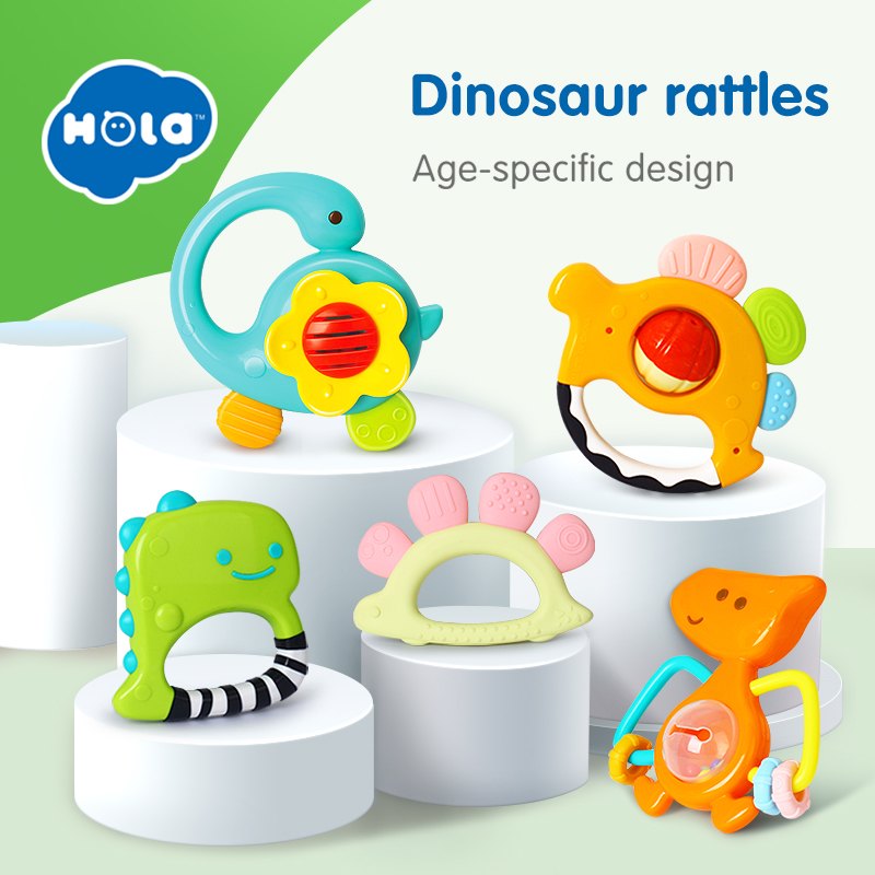 Dinosaur Rattles (Pack of 5)