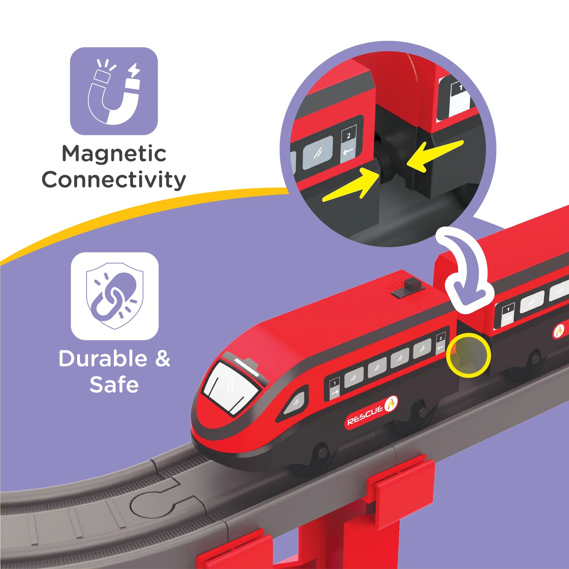 Rescue Train Toy Set for Kids
