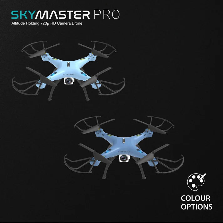 Skymaster Pro Drone with 720p HD Camera- Navy Blue