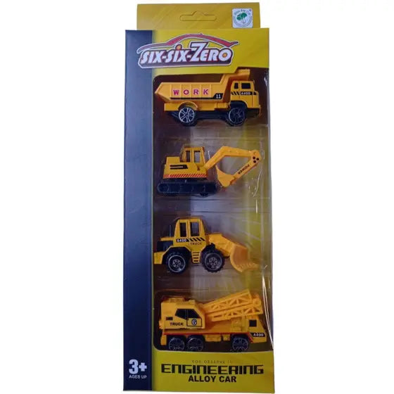 kit 4 Caminhão Trator Construção Construido uma Cidade