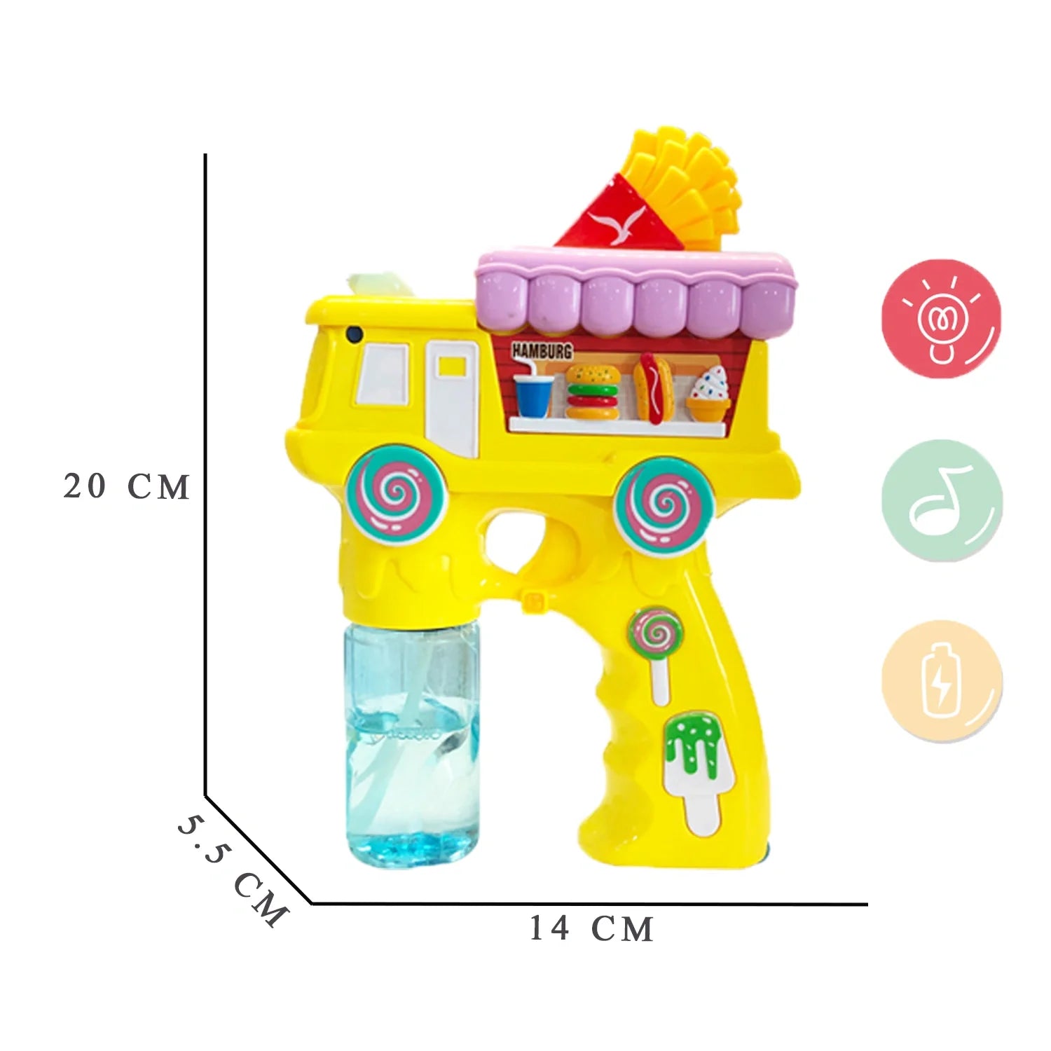 Electric Candy Bubble Gun